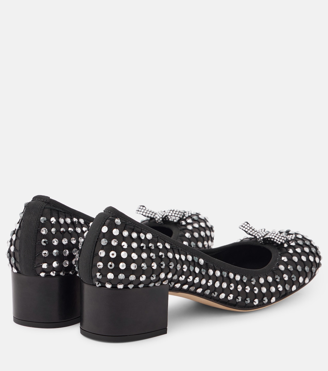 Pumps aus Leder mit Kristallen | Rene Caovilla