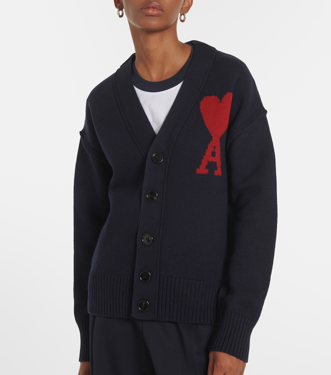 Ami De Cœur wool cardigan | Ami Paris