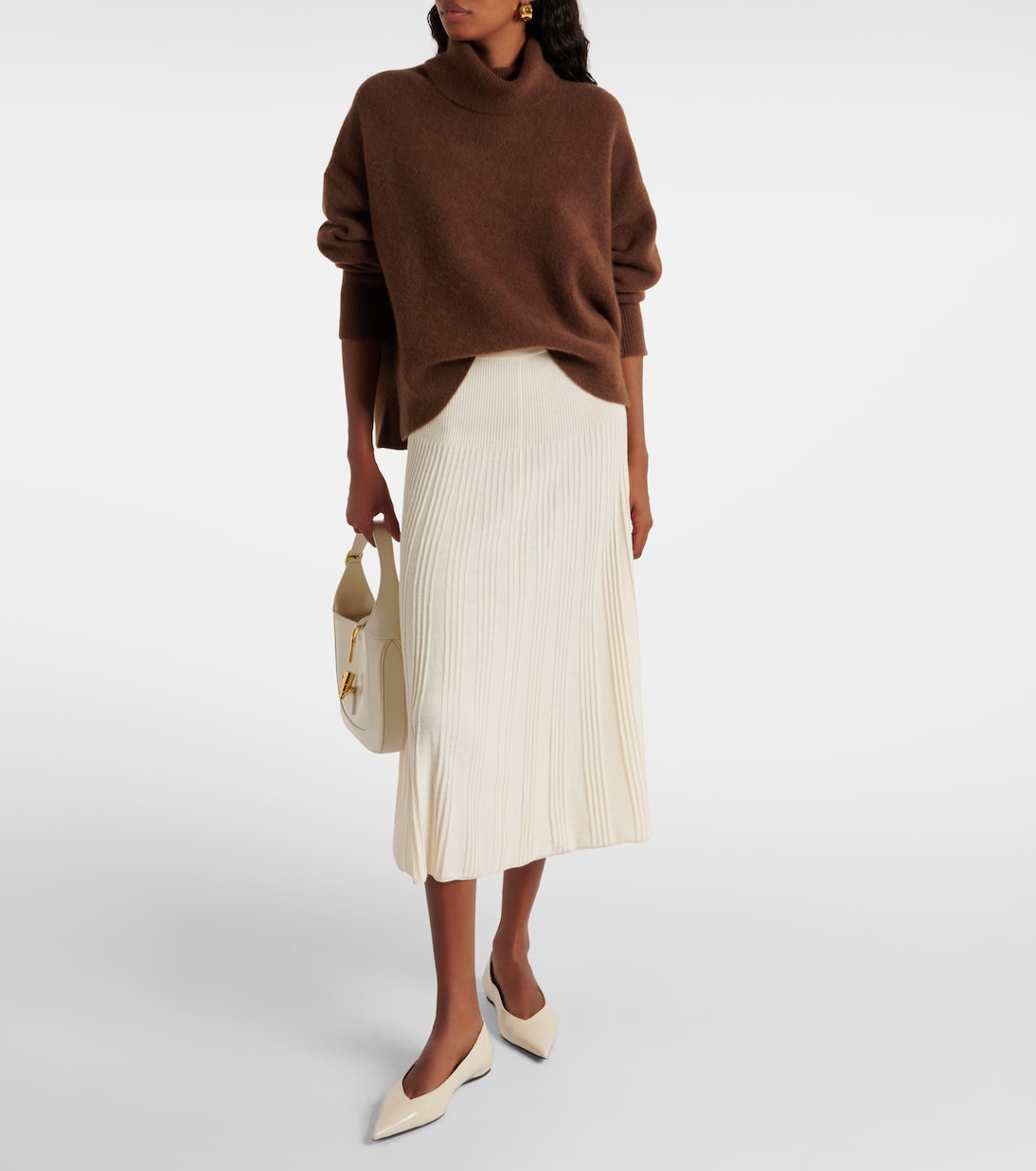 Knitted wool midi skirt | Joseph