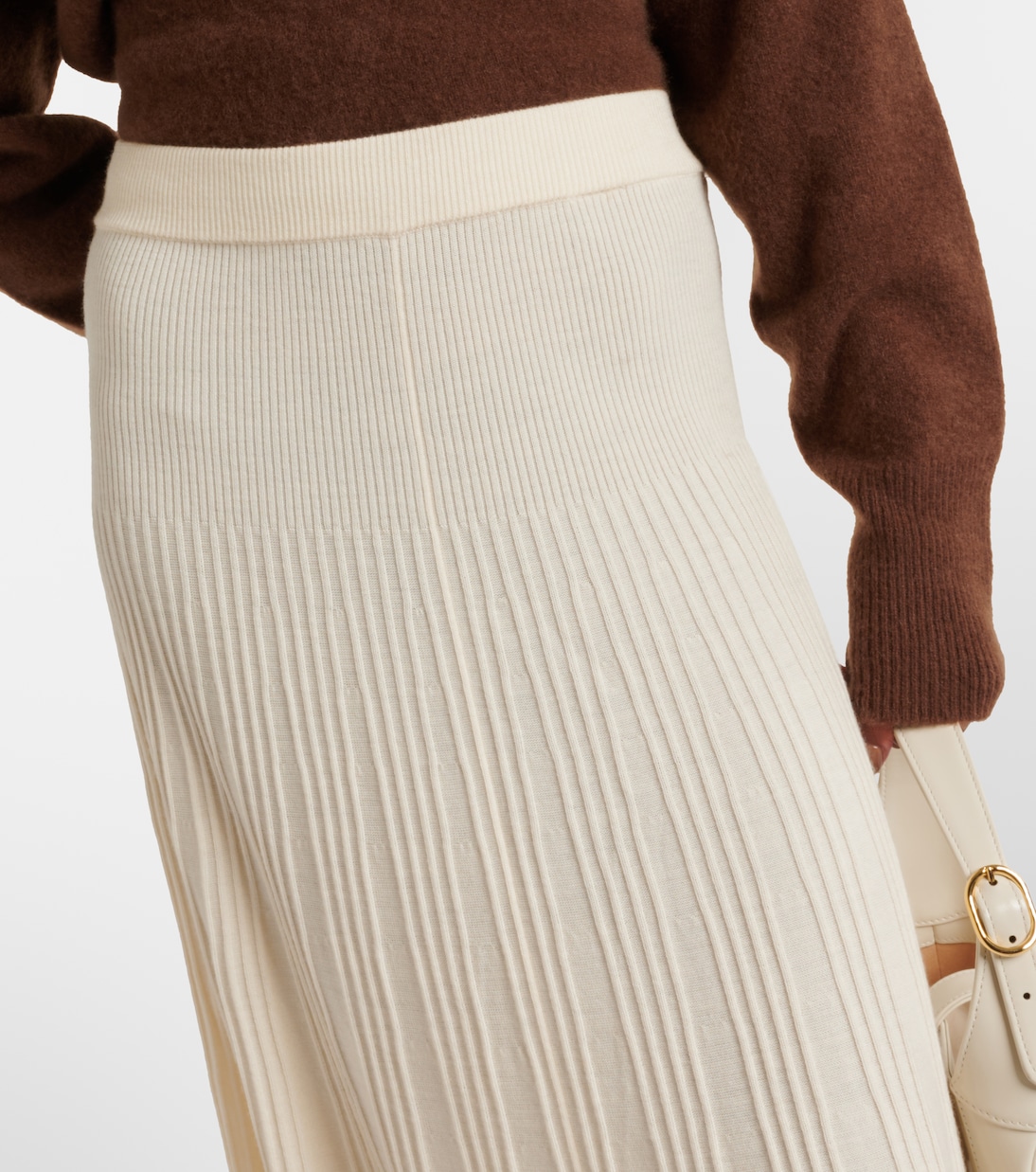 Knitted wool midi skirt | Joseph