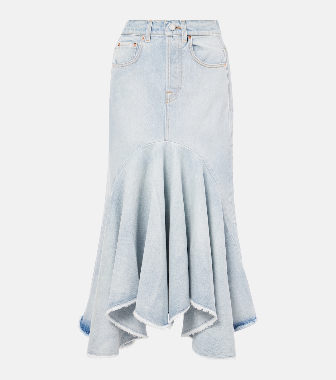 Jupe midi Godet en jean | Vetements