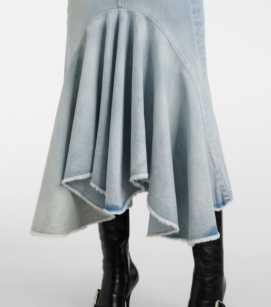 Jupe midi Godet en jean | Vetements