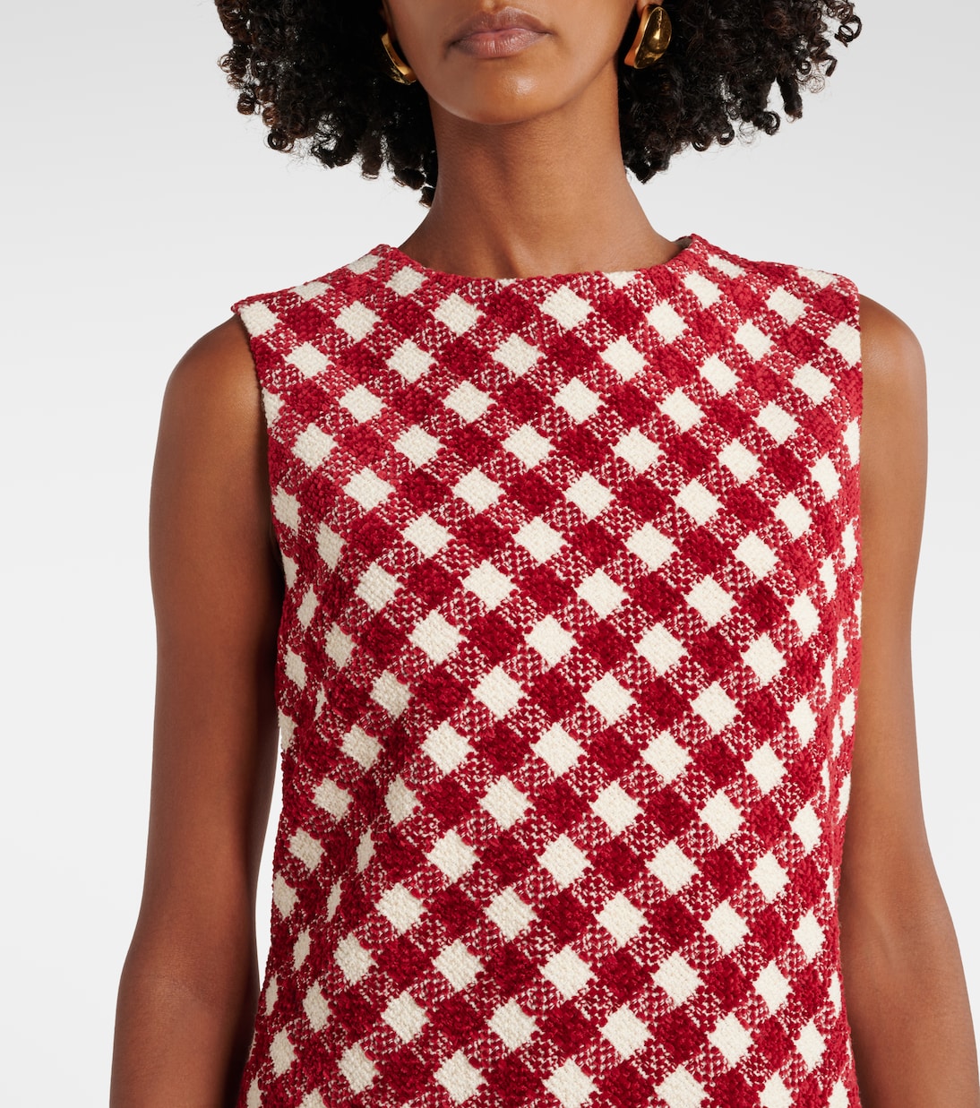 Abito corto in tweed a quadri | Oscar de la Renta