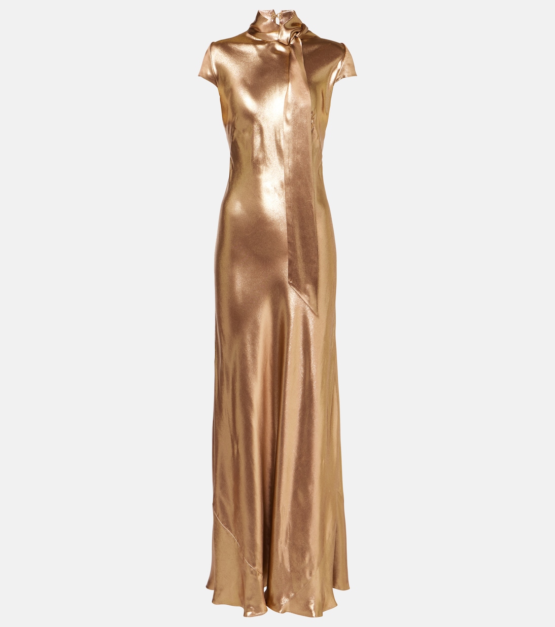 Robe longue Solar Gaze en satin | Galvan