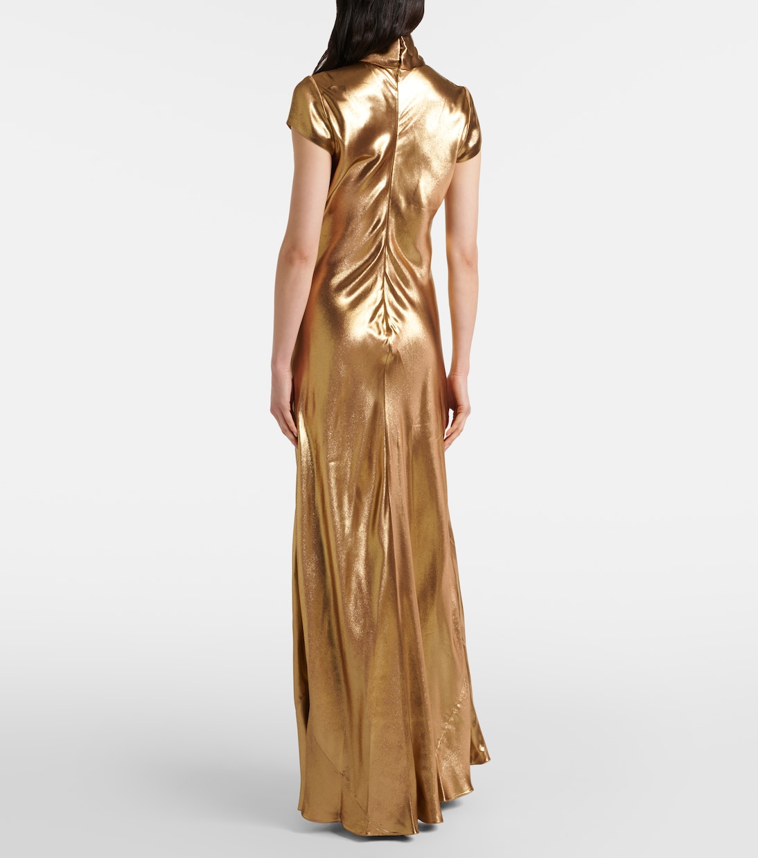 Robe longue Solar Gaze en satin | Galvan