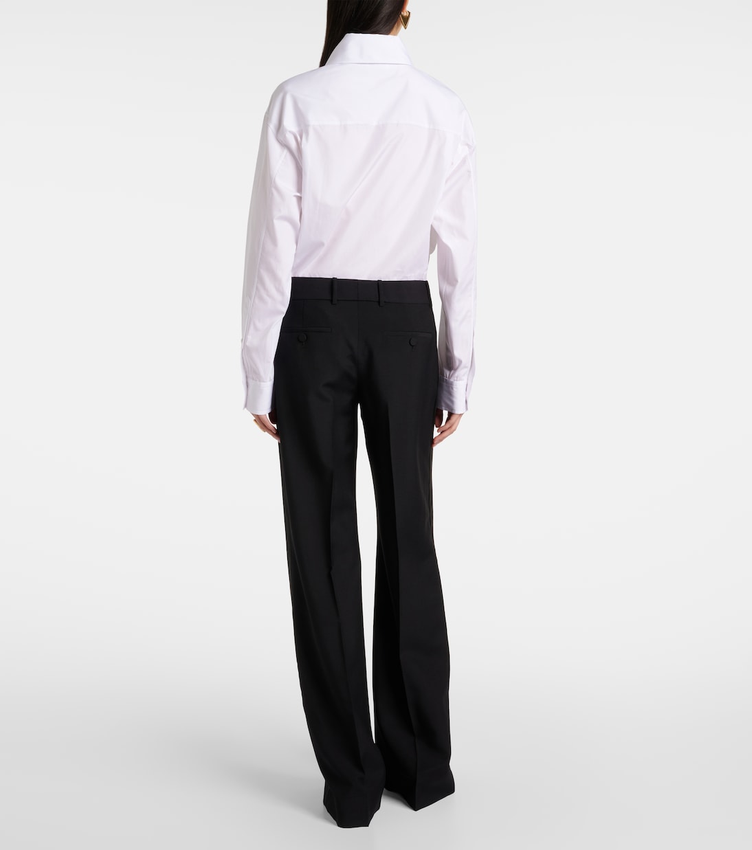 Wool and mohair wide-leg tuxedo pants | McQueen