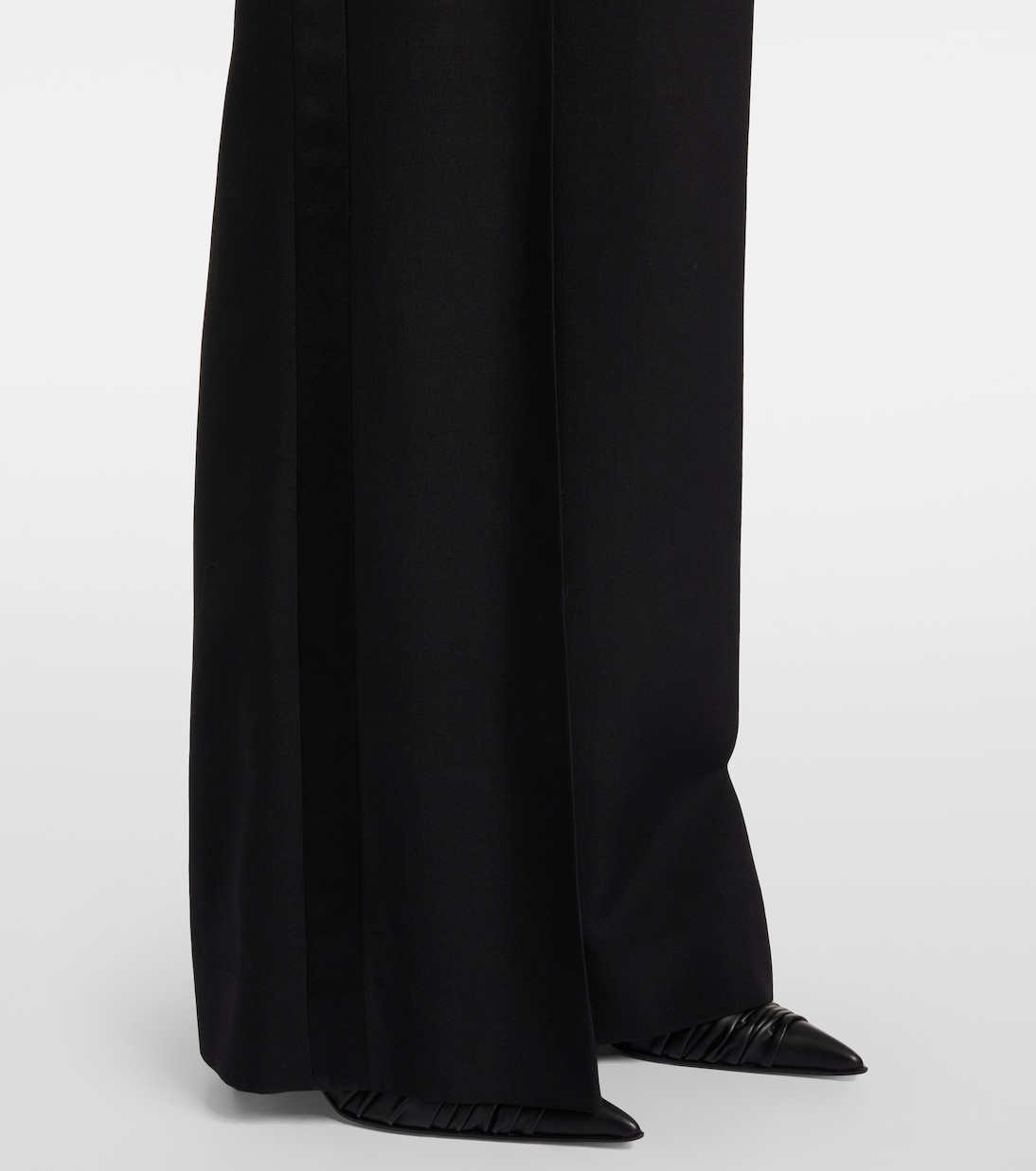 Wool and mohair wide-leg tuxedo pants | McQueen