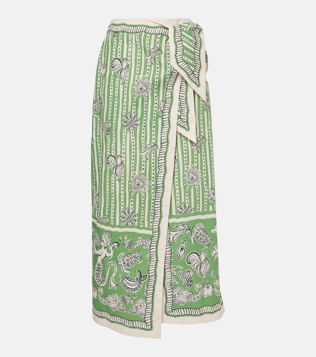 Lula printed cotton wrap skirt | Alémais