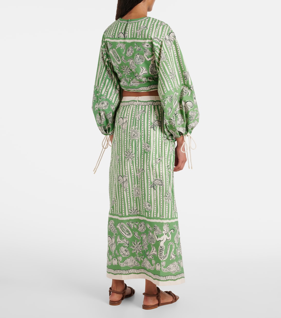 Lula printed cotton wrap skirt | Alémais