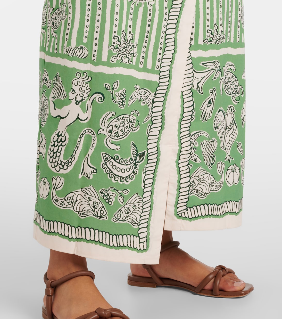 Lula printed cotton wrap skirt | Alémais
