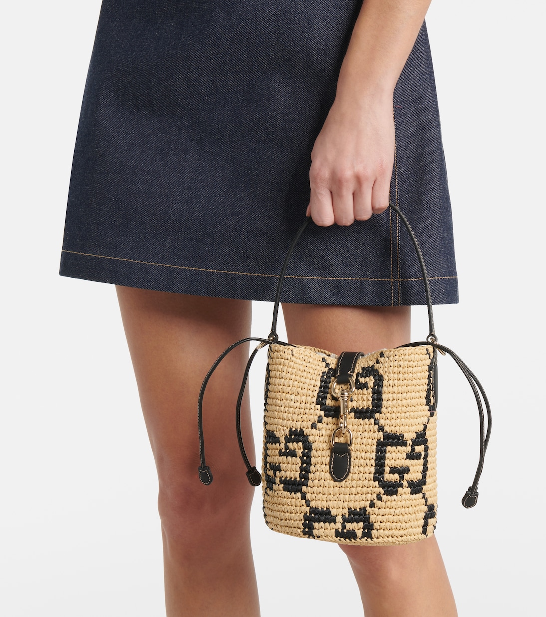 Secchiello GG Small con pelle | Gucci