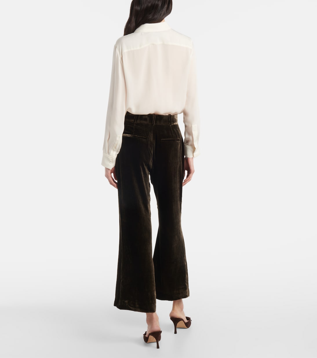Pantaloni flared in velluto | Frame