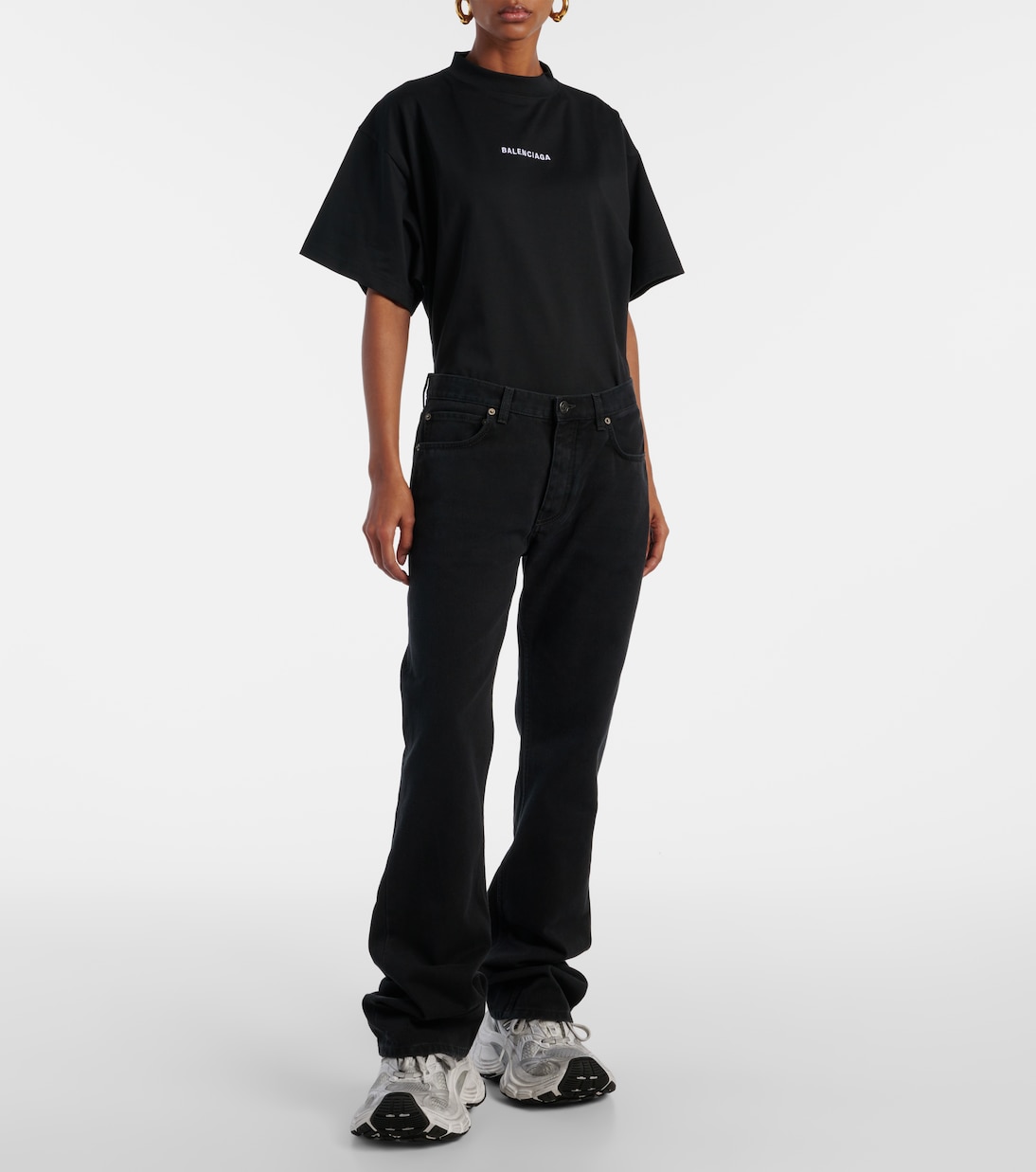 Jean droit à taille mi-haute | Balenciaga