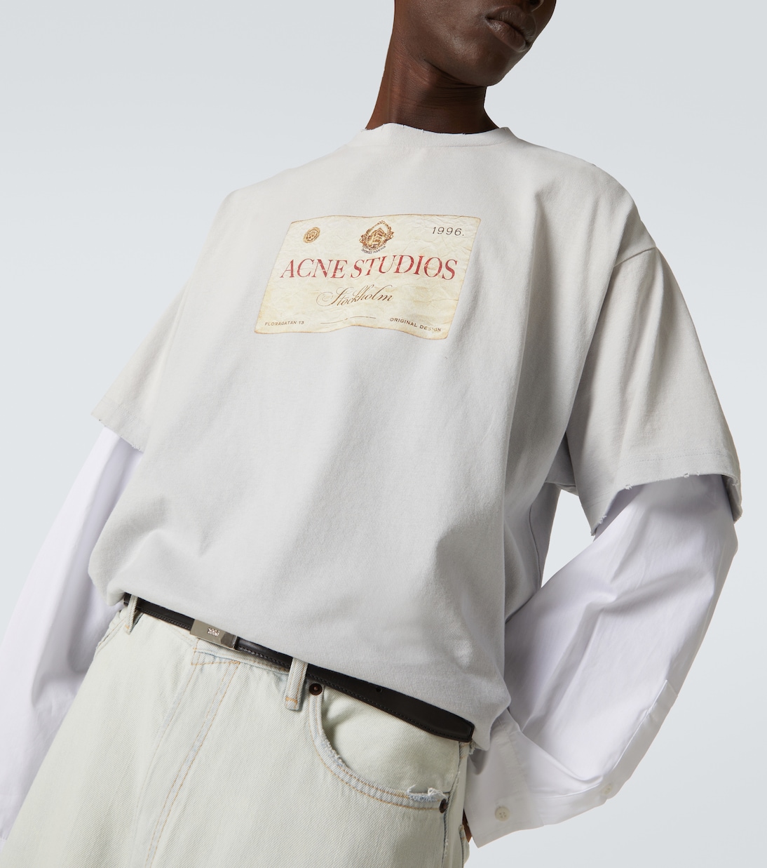 Camiseta en jersey de algodón con logo | Acne Studios
