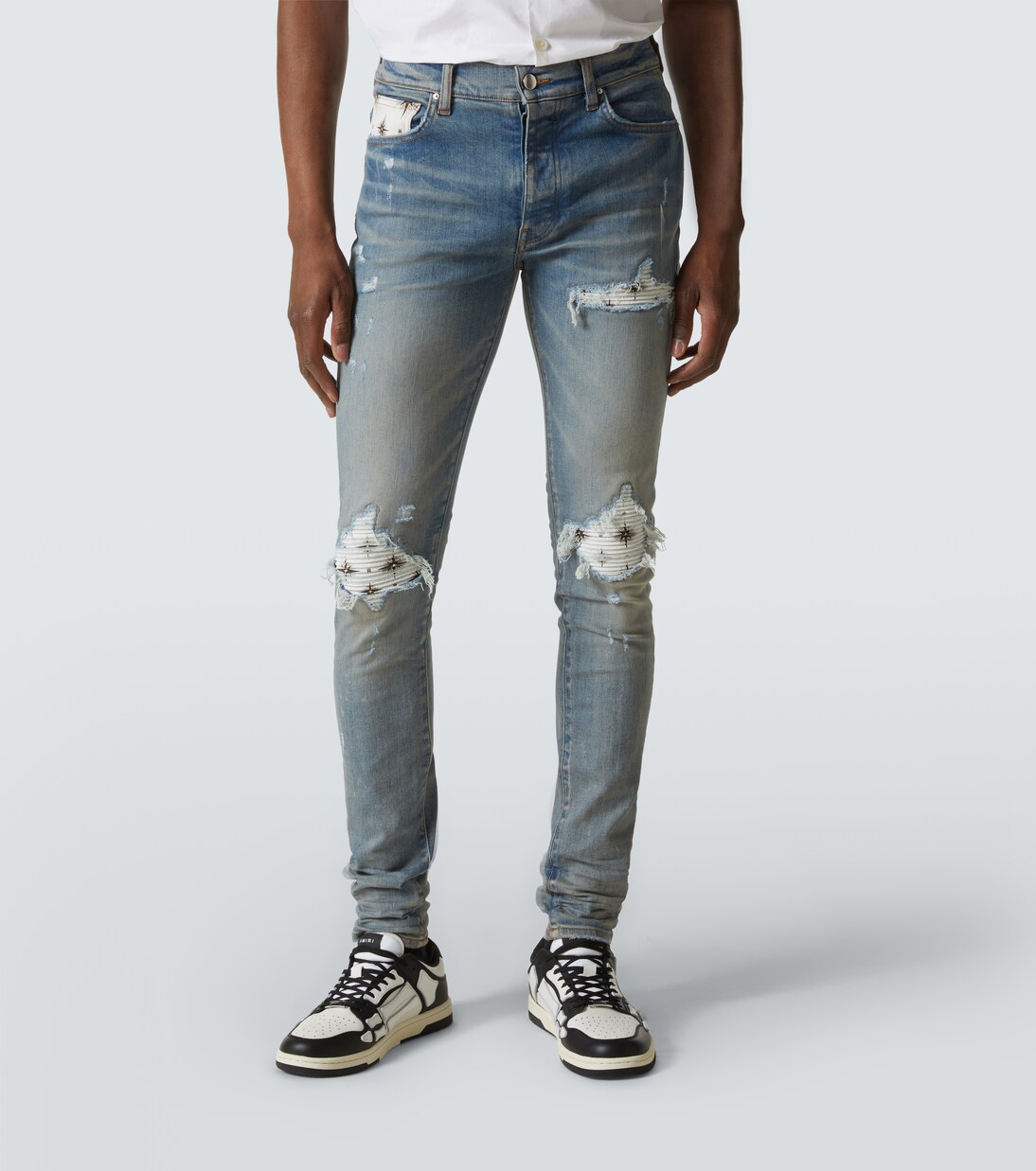 Distressed Skinny Jeans Micro Starburst | Amiri