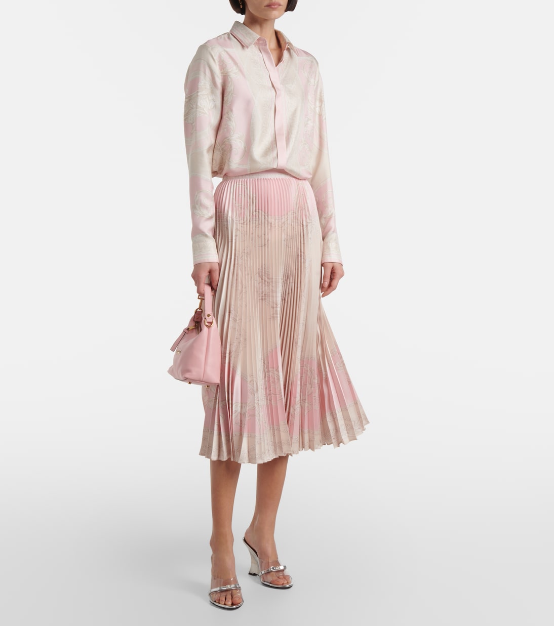 Falda midi La Coupe des Dieux plisada | Versace