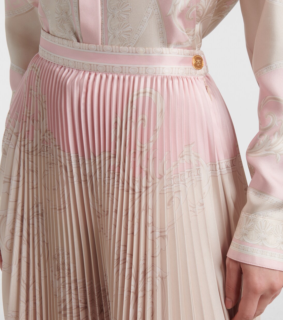 Falda midi La Coupe des Dieux plisada | Versace