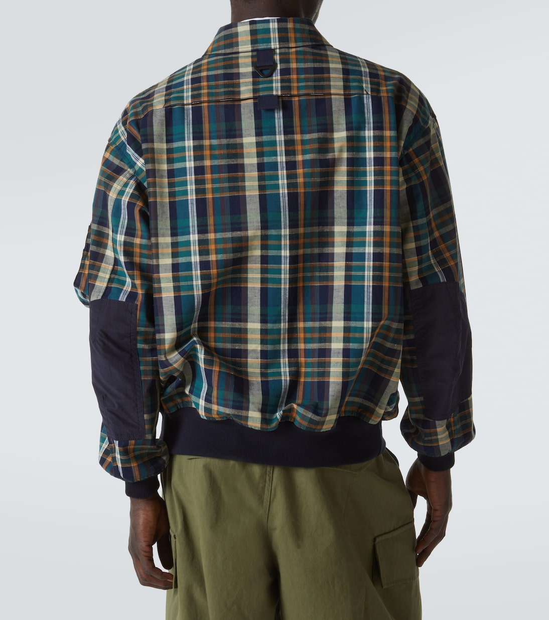 Giacca blouson in cotone e lino a quadri | Comme des Garçons Homme