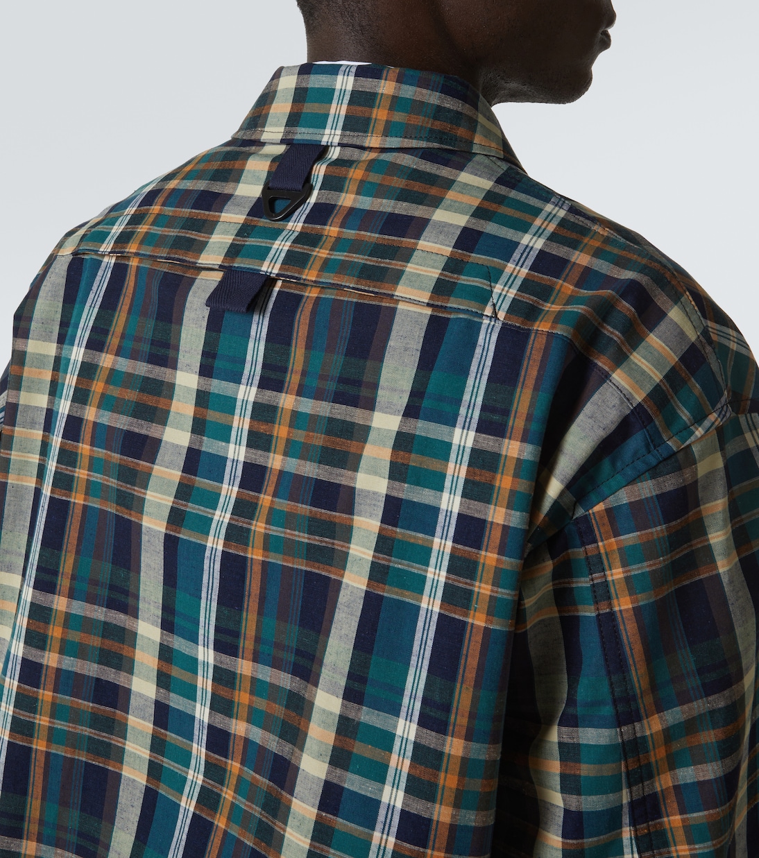 Giacca blouson in cotone e lino a quadri | Comme des Garçons Homme