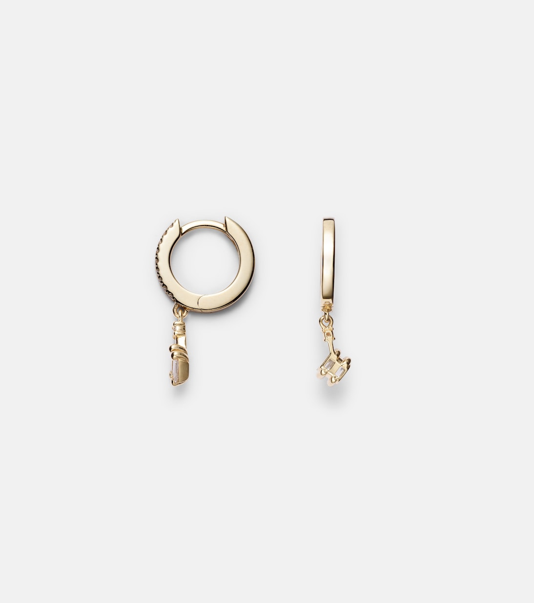 Orecchini pendenti in oro 18kt con diamanti, design moderno per giovani stili unici