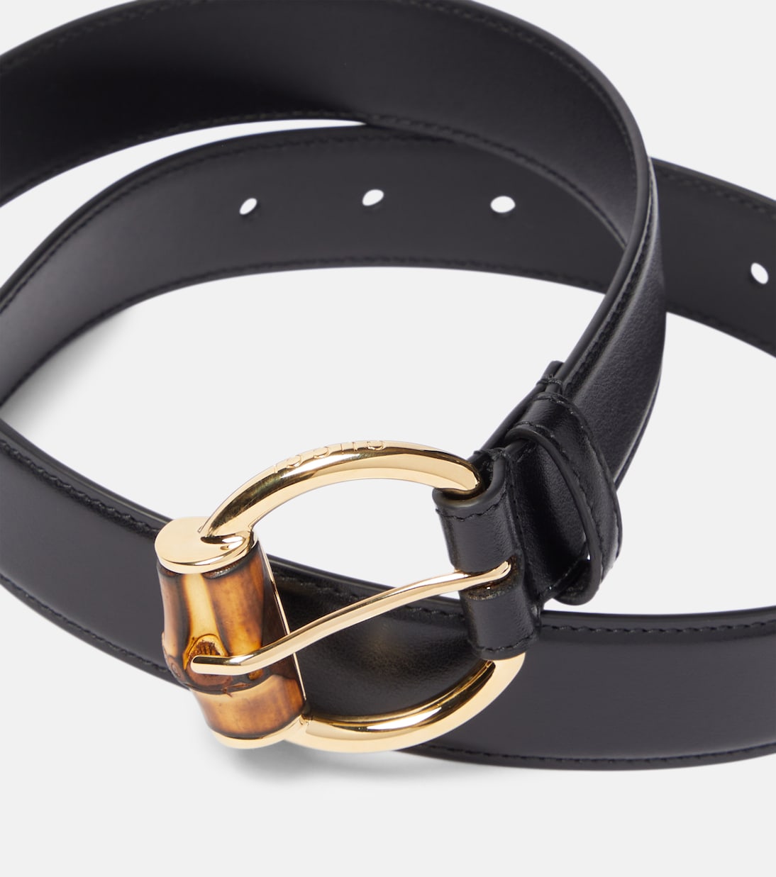 Cintura in pelle GUCCI con dettagli in bambù per uno stile giovane e moderno