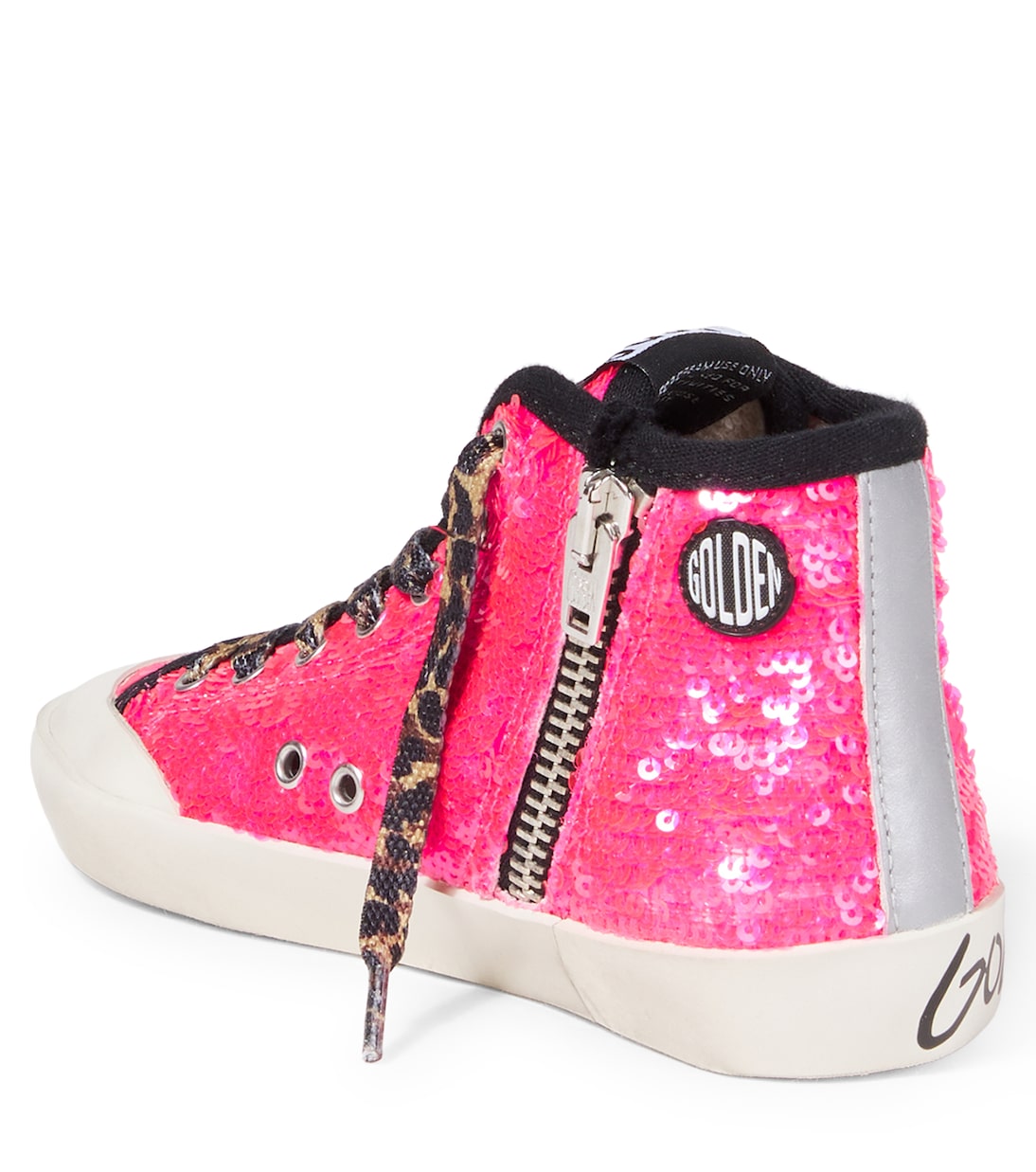 Sequined leather sneakers  | Golden Goose Kids