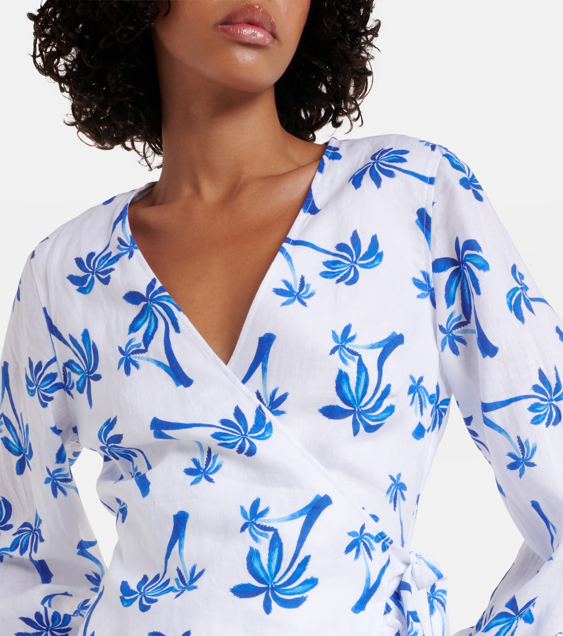 Wickelkleid Palm Beach aus Leinen | Heidi Klein