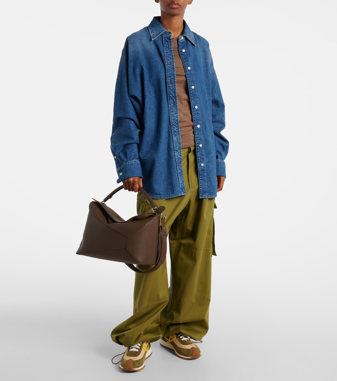 Tote Puzzle Edge Large aus Leder | Loewe