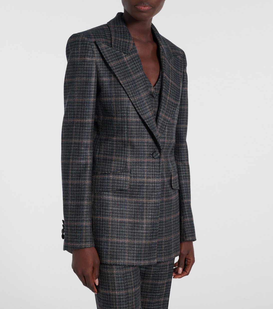 Leiva checked wool and silk blazer | Gabriela Hearst