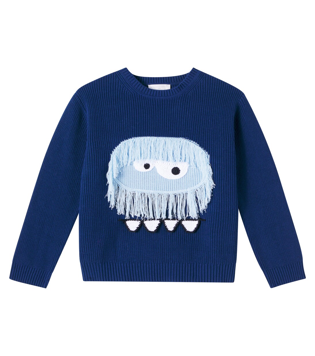 Fringed ribbed-knit cotton sweater | Stella McCartney Kids