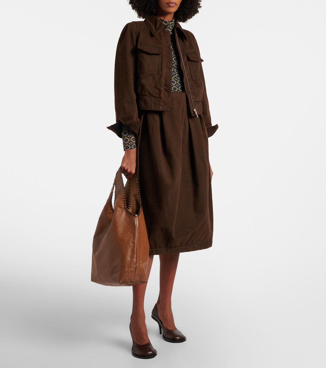 March Large leather tote bag | Dries Van Noten