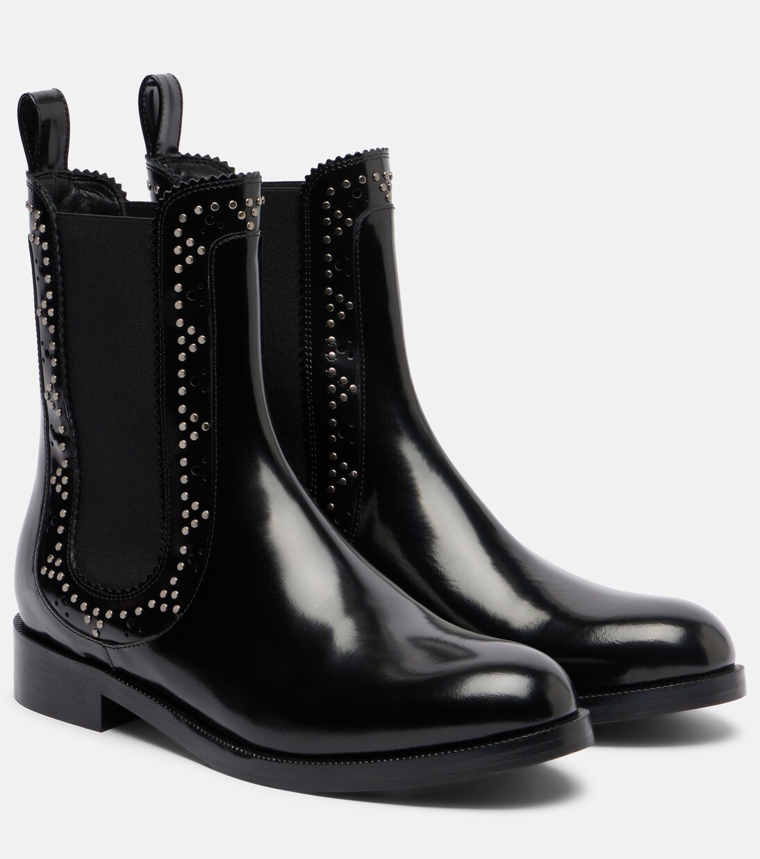 Verzierte Chelsea Boots Skye aus Leder | Aquazzura