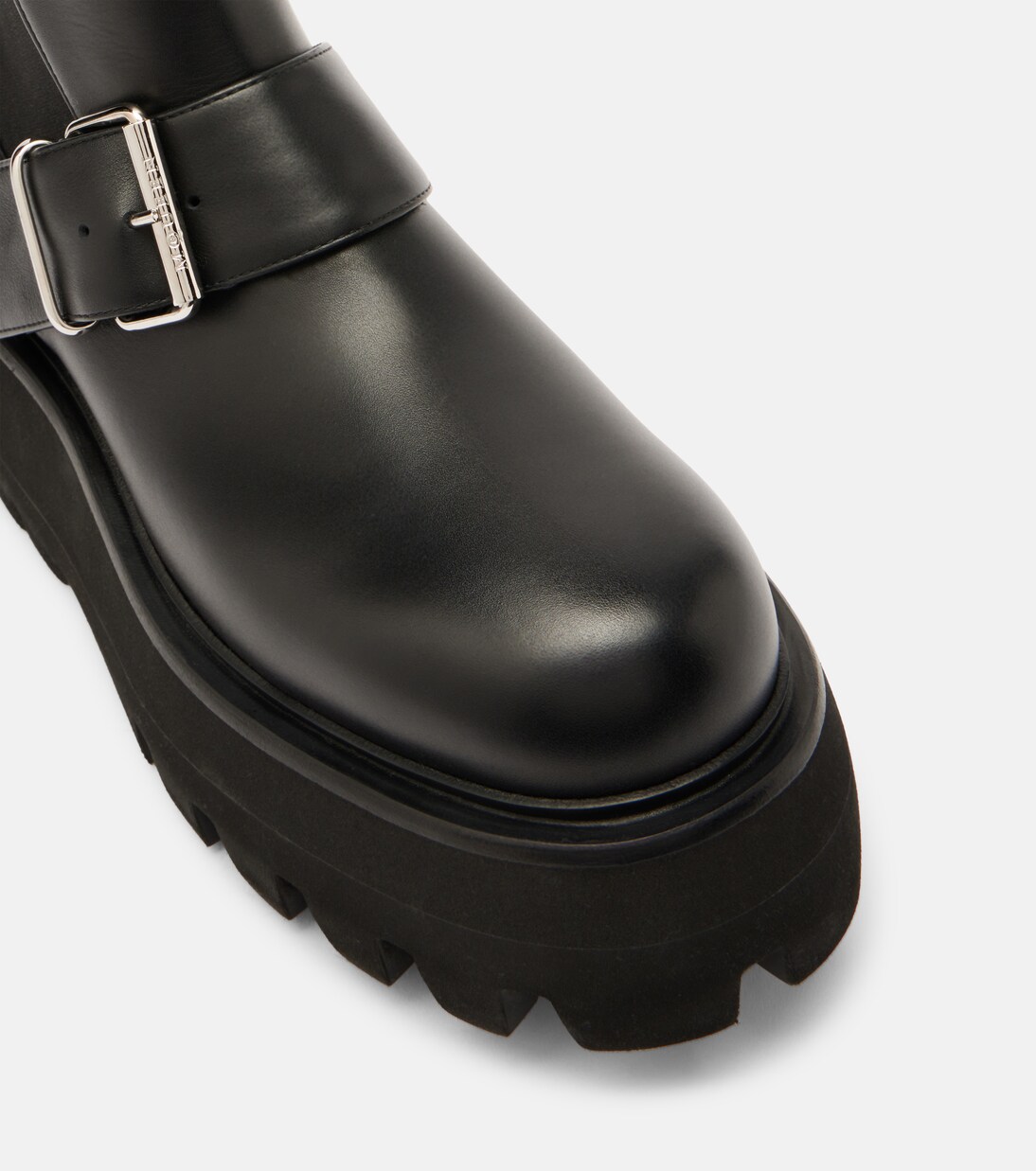 Sofa Buckle leather ankle boots | McQueen