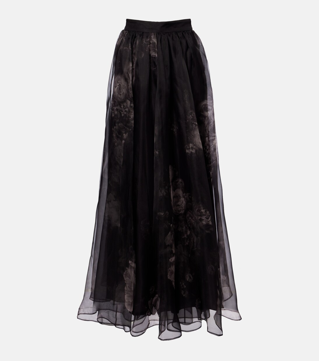 Hypnotic floral silk organza maxi skirt | Zimmermann
