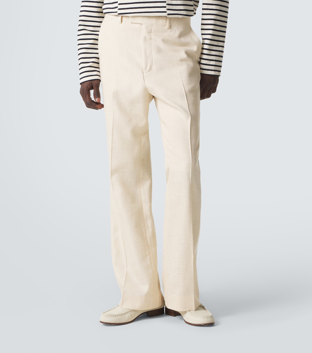 Alto satin-trimmed flared pants | Wales Bonner