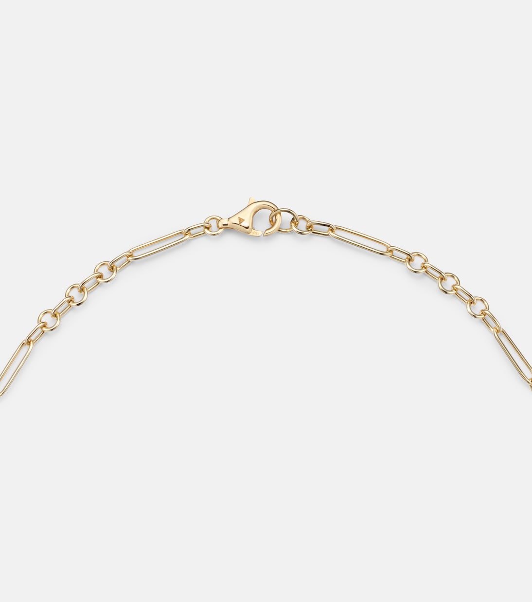 18kt gold necklace with emerald and diamonds | FoundRae