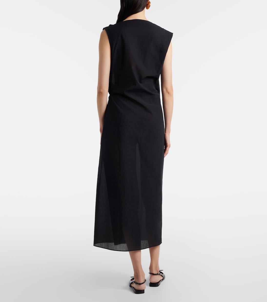 Drap cotton-blend poplin midi dress | Jacquemus