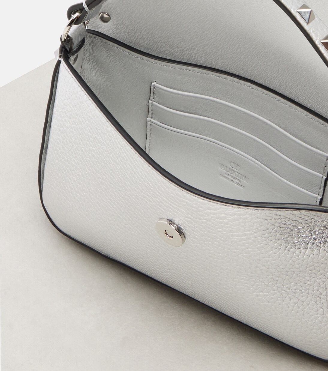 Borsa Rockstud Small in pelle metallizzata | Valentino Garavani