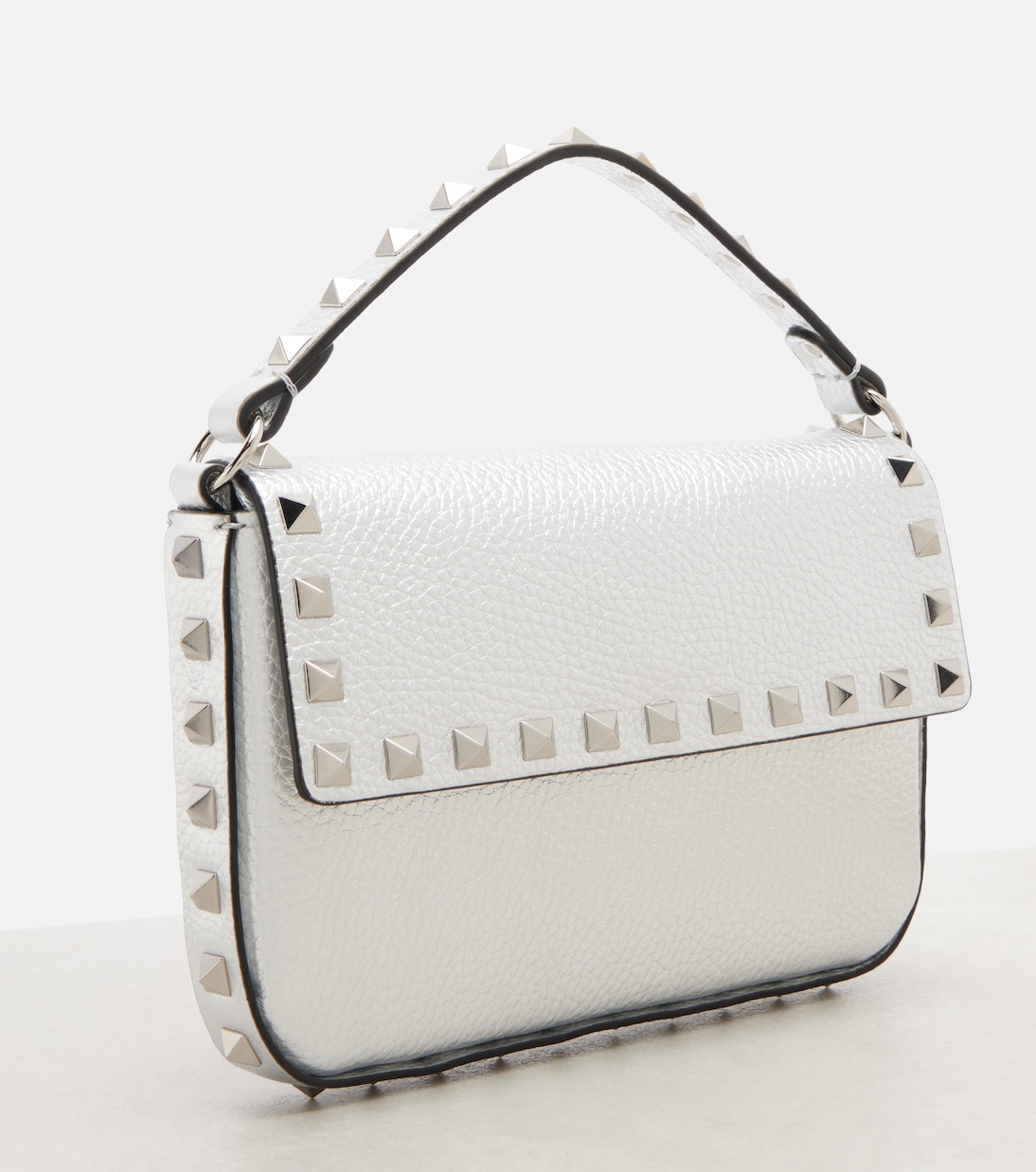 Borsa Rockstud Small in pelle metallizzata | Valentino Garavani