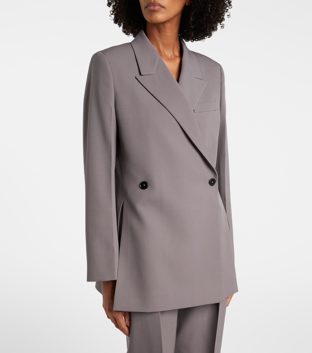Double-breasted wool gabardine blazer | Jil Sander