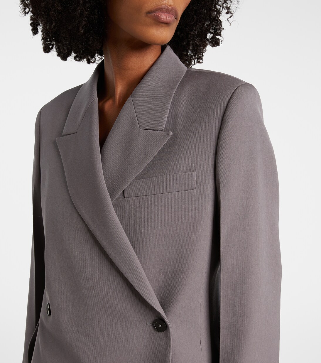 Double-breasted wool gabardine blazer | Jil Sander