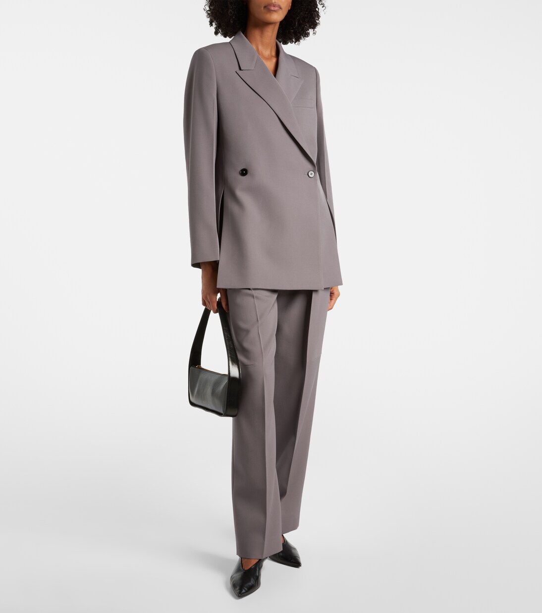Double-breasted wool gabardine blazer | Jil Sander