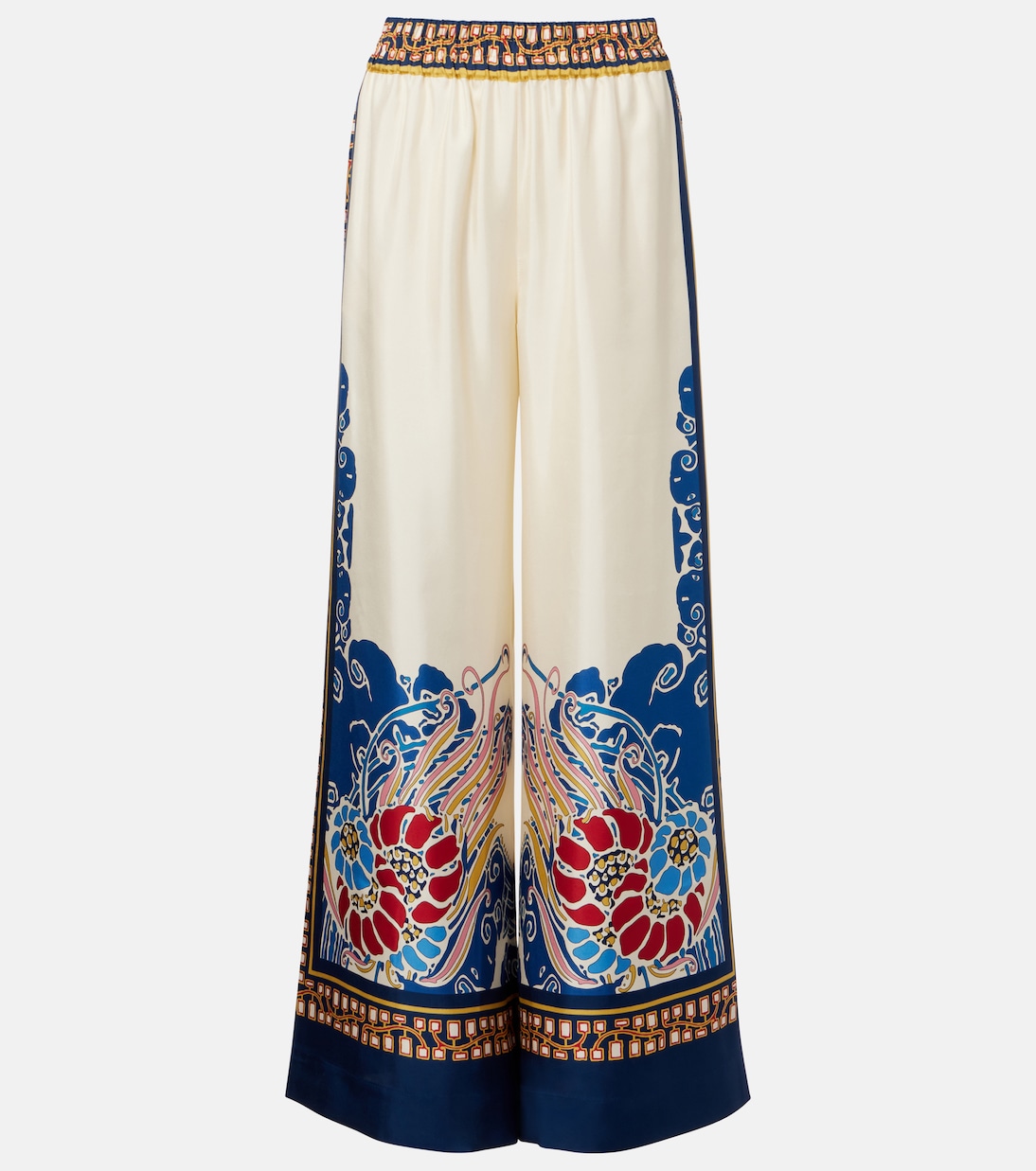Printed silk palazzo pants | La DoubleJ