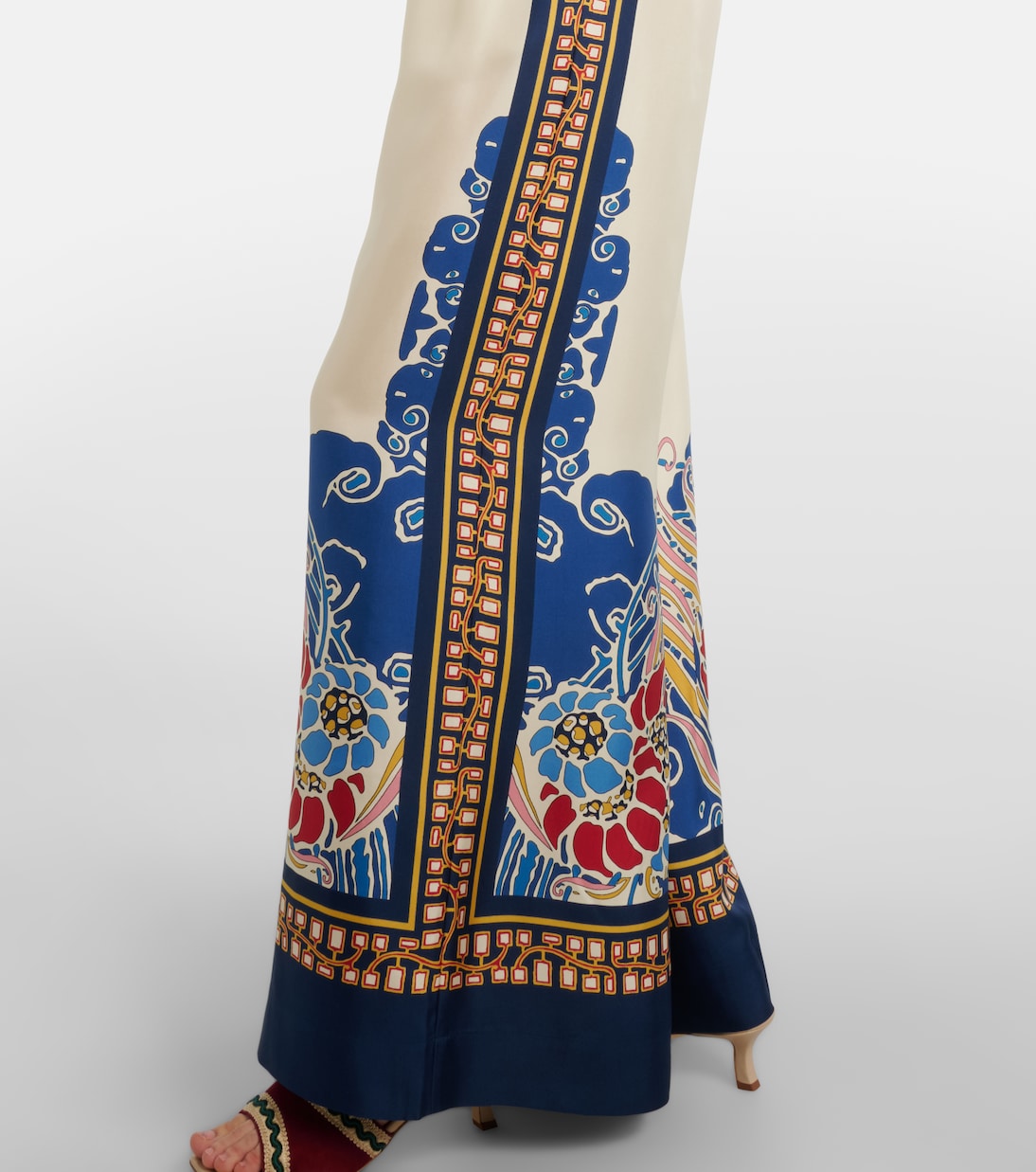 Printed silk palazzo pants | La DoubleJ