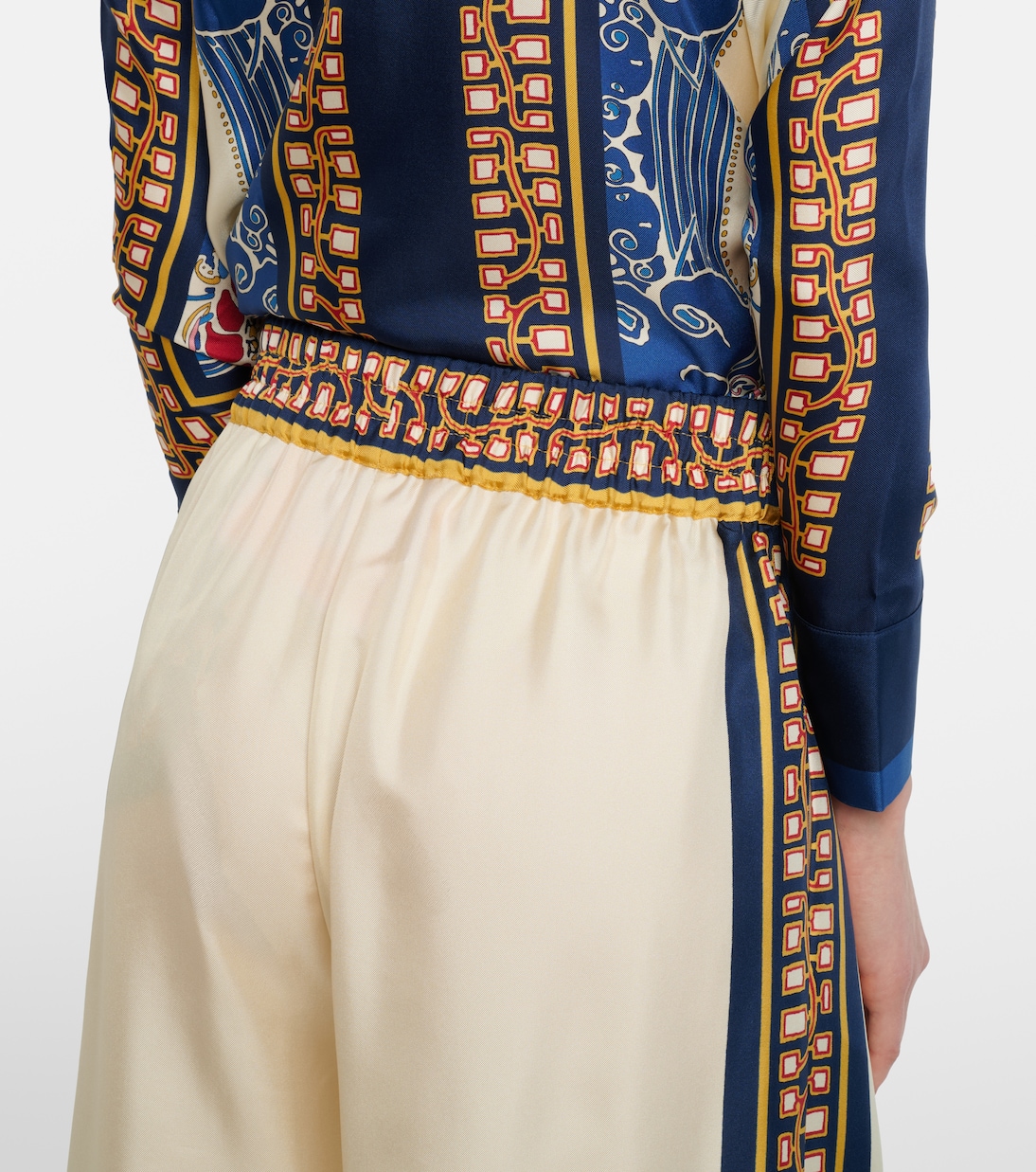 Printed silk palazzo pants | La DoubleJ
