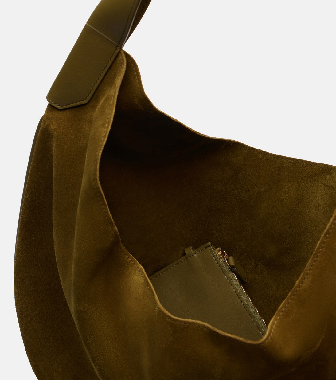Soft Plié suede shoulder bag | Victoria Beckham