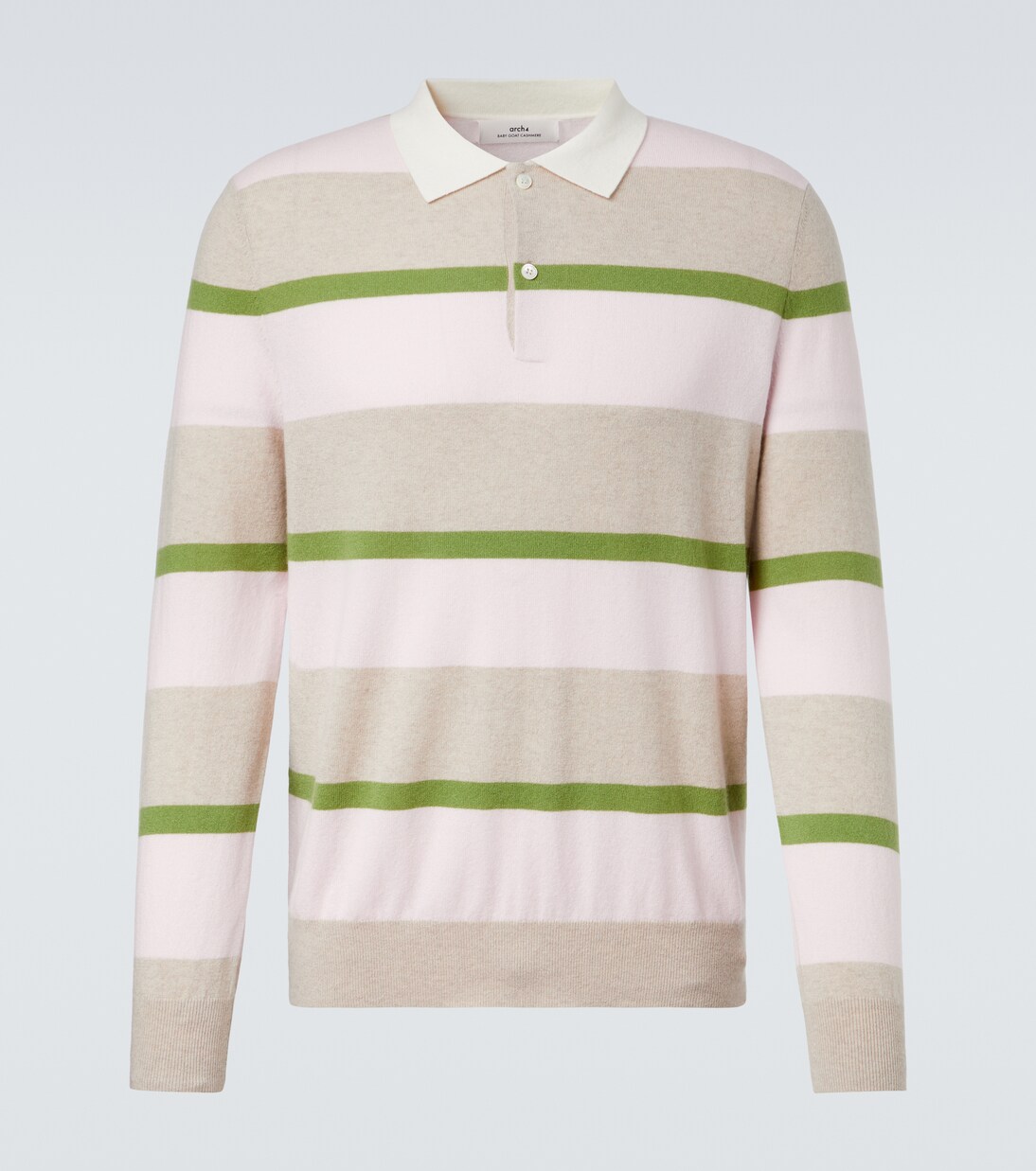 Striped cashmere polo sweater | Arch4