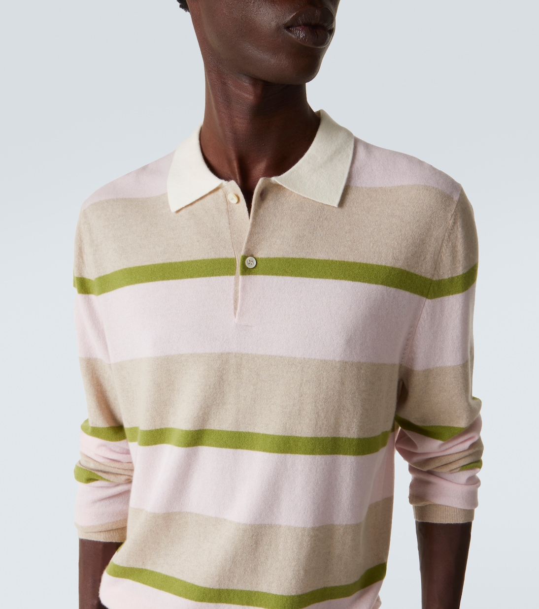 Striped cashmere polo sweater | Arch4