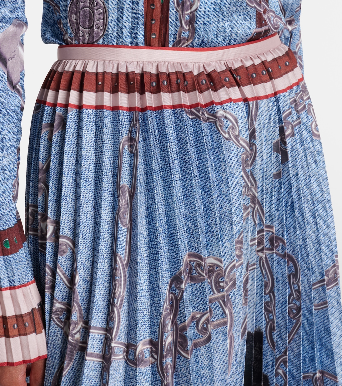 Pleated printed midi skirt | Acne Studios