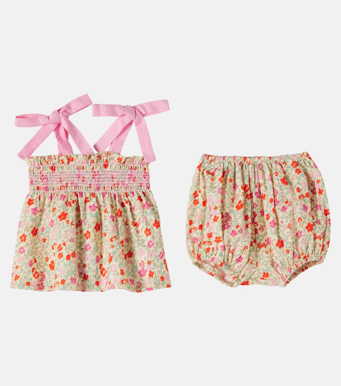 Baby Eleanor cotton top and bloomers set | Bebe Organic